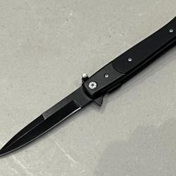 Stiletto Couteau ouverture assistée Mafia Milano Lame Acier 440 Manche acier / ABS enchère