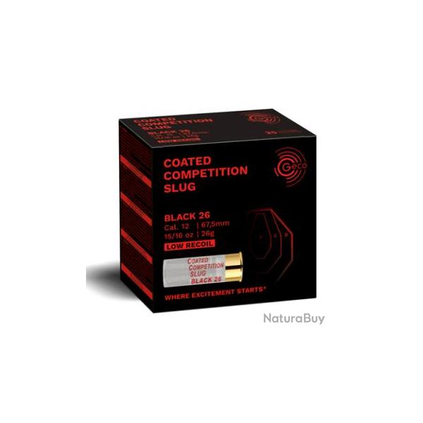 Cartouches balles GECO 12/67.5 Competition Slug 26g x25