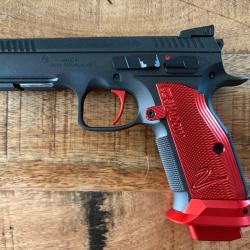 Pistolet CZ 75 Shadow 2 custom Cerakote Cobalt Rouge calibre 9x19