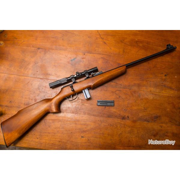 Carabine � verrou GAUCHER GAZELLE 22Lr + Lunette + 2 chargeurs 10 coups
