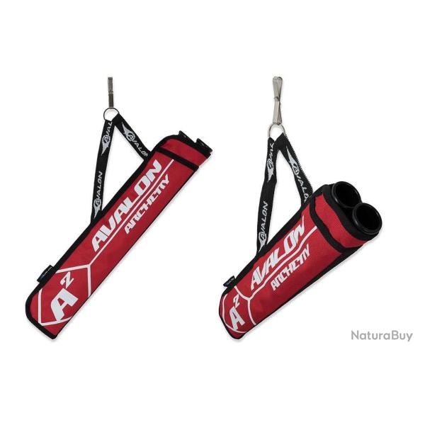 Carquois cible Avalon A Rouge Ambidextre 2 tubes with hook