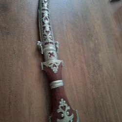 TRES BEAU KOUMMYA TOUAREG EN ARGENT MASSIF manche fourreau ébène départ 1 euros