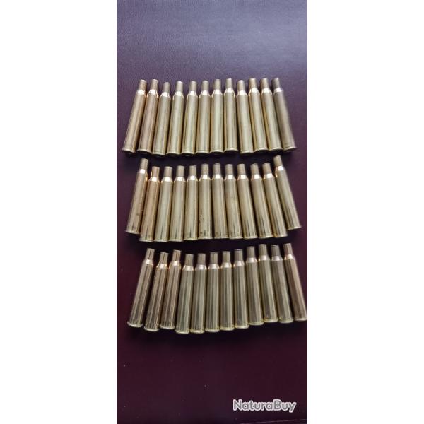 LOT de 36  DOUILLES LAITON 7 x 65 R