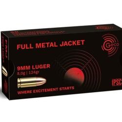 Munition Geco 9mm Luger FMJ 8g 124gr x2 boites - PROMOTION9