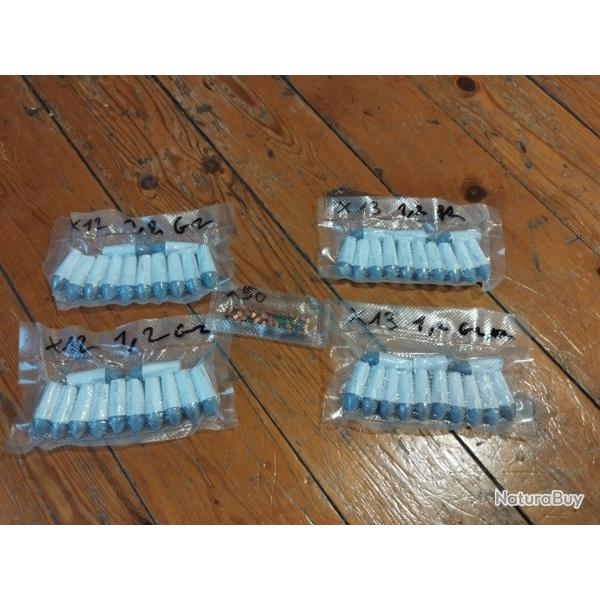 50x Cartouches papier 44 1,2g de poudre noire