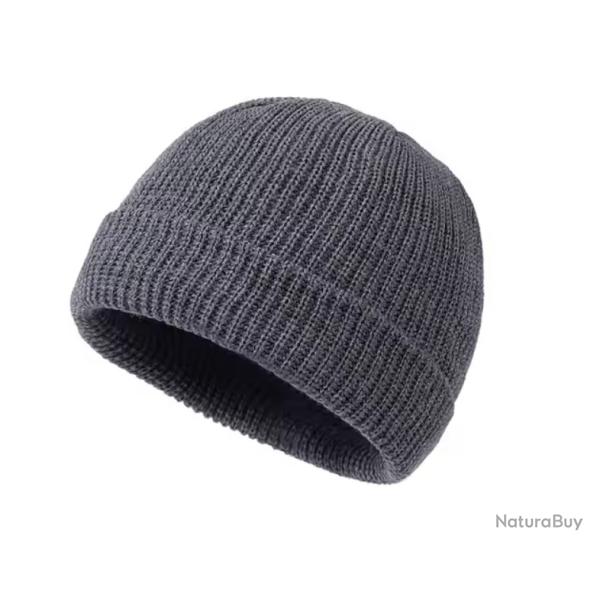 Bonnet Tricot Unisexe - Style Moderne, Chaud et Confortable | Automne & Hiver Gris