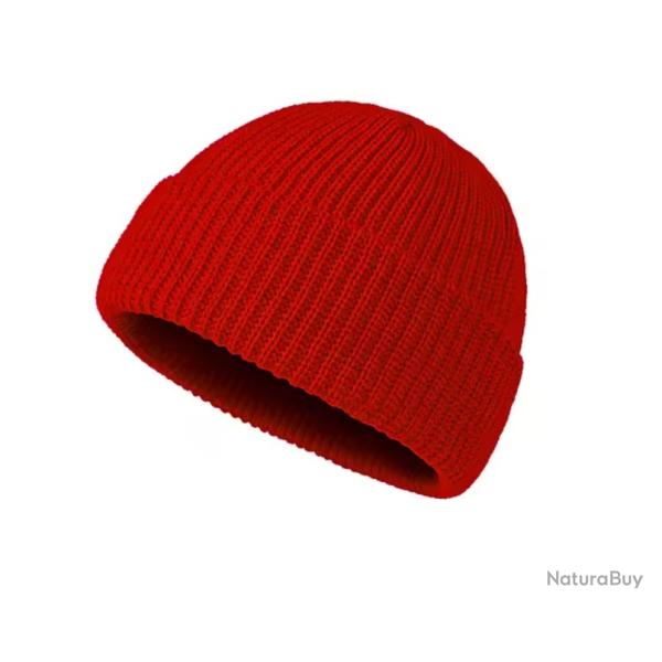 Bonnet Tricot� Unisexe - Style Moderne, Chaud et Confortable | Automne & Hiver Rouge