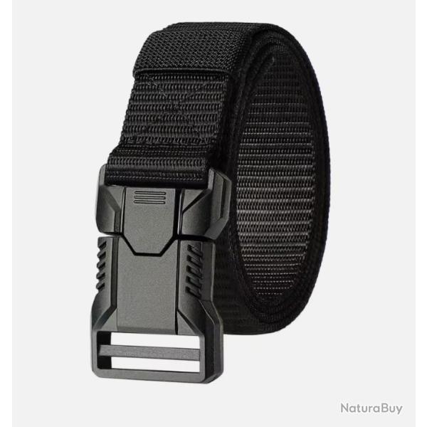 Ceinture Polyvalente Homme - Rglable & Rsistante Dgagement rapide 125 cm Noir