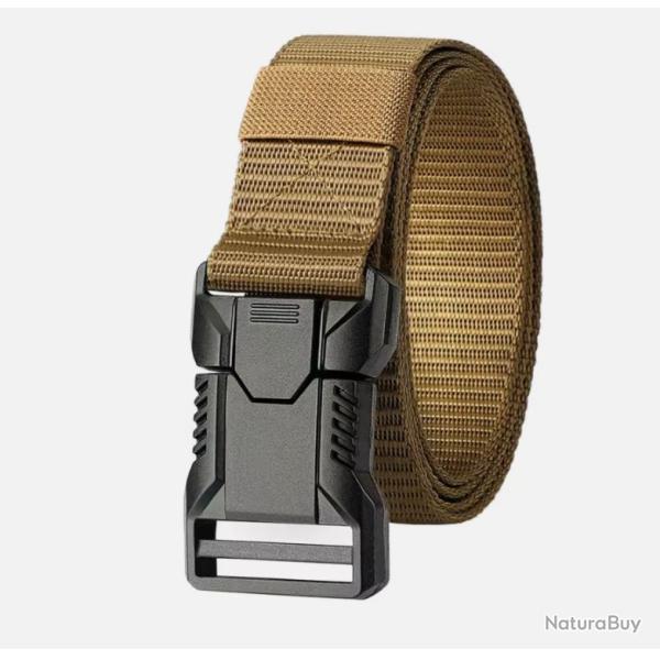 Ceinture Polyvalente Homme - Rglable & Rsistante Dgagement rapide 125 cm Beige