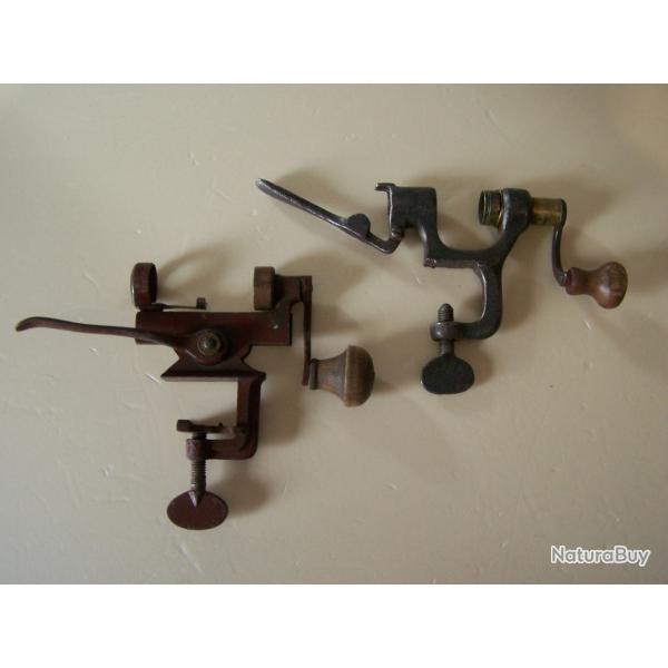 lot de 2 sertisseurs anciens pour cartouches lisses