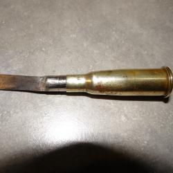 vends cartouche Lebel transformée en couteau artisanat tranchée.