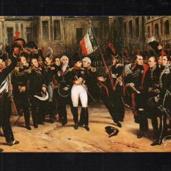 palais de fontainebleau, adieux de napoléon à la garde impériale  cpm