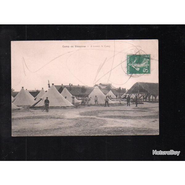 camp de sissonne  travers le camp cpa