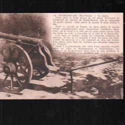 rochechouart haute-vienne le canon petite pièce de fonte , artillerie du chateau  cpa