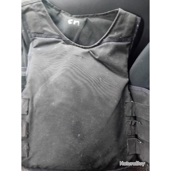 ENCHERE GILET PARE BALLES LOURD IRLANDAIS EN KEVLAR + CERAMIQUE NIVEAU 3+ TAILLE L/XL