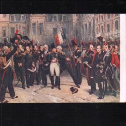 palais de fontainebleau, adieux de napoléon à la garde impériale 1814 cpa