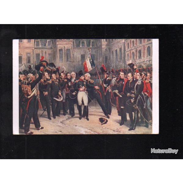 palais de fontainebleau, adieux de napolon  la garde impriale 1814 cpa
