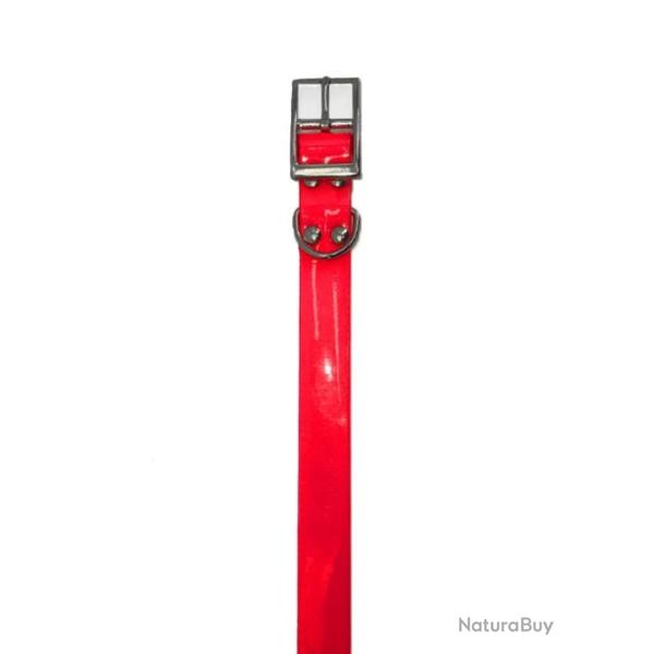 COLLIER HELEN BAUD BIOTHANE BIOGOLD ROUGE 600mm x 25mm x2.6mm