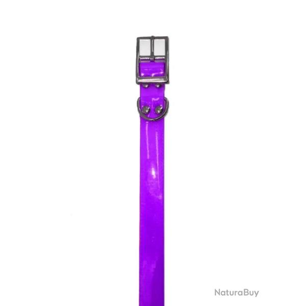 COLLIER HELEN BAUD BIOTHANE BIOGOLD VIOLET 600mm x 25mm x 2.6mm