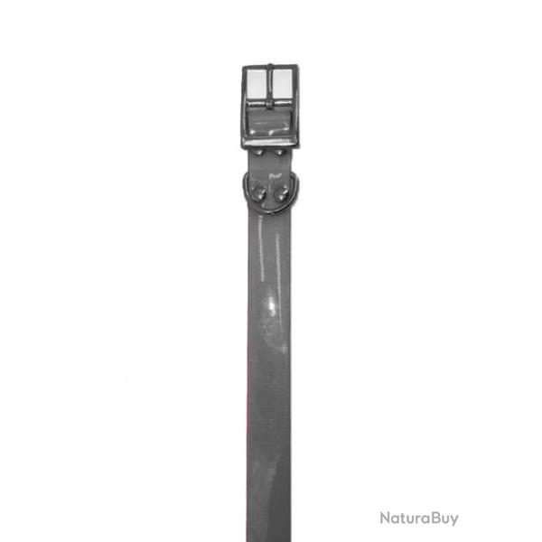 Collier HELEN BAUD BIOTHANE BIOGOLD GRIS 600mm X 25mm X2.6mm
