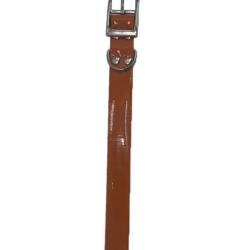 Collier HELEN BAUD BIOTHANE BIOGOLD MARRON 600mm x 25mm x 2.6mm