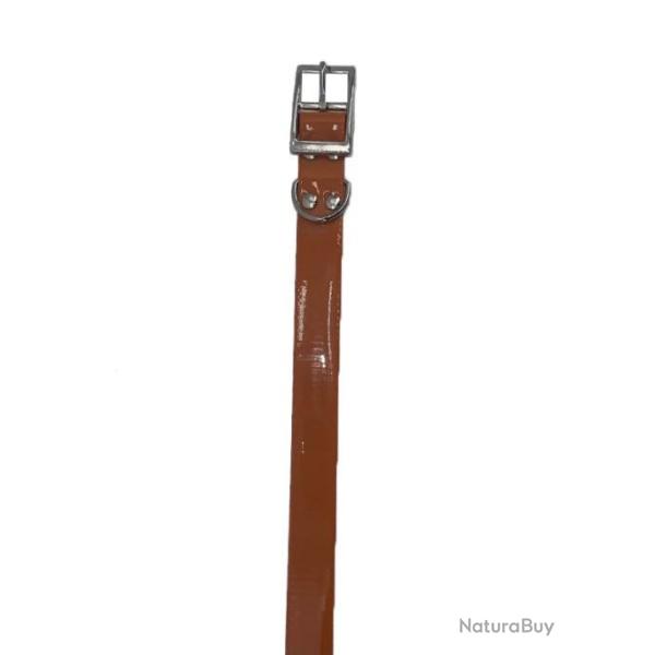 Collier HELEN BAUD BIOTHANE BIOGOLD MARRON 600mm x 25mm x 2.6mm
