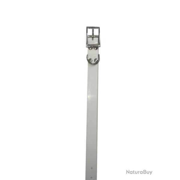 COLLIER HELEN BAUD BIOTHANE BIOGOLD BLANC 600mm x 25mm x2.6mm