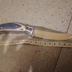 Couteau de chasse lame fixe avec étui cuir