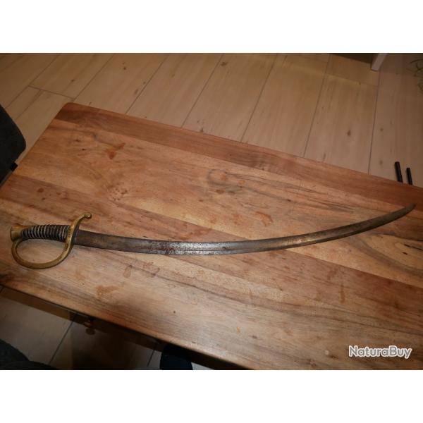 Sabre d'Artillerie � Cheval 1829 dans son jus de d�couverte