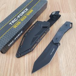 Couteau Tactical Tac Force Lame Tanto Acier 3Cr13 Manche G10 Etui ABS