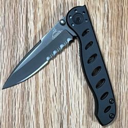 Couteau Gerber Evo Black Lame Serrated Acier 7Cr17MoV Manche Aluminium Linerlock Clip