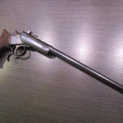 A VOIR!!! Pistolet Liègois de tir sportif Single Shot du 19ème en 22LR en catégorie D, vente libre!