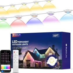 &Eacute;clairage Ext&eacute;rieur Permanent 15M, 16000 Couleurs et RGBIC (2700K-6500K), APP Intelligente et T&eacute;l&eacute;co