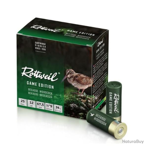 Munitions ROTTWEIL GAME EDITION BECASSE Cal.12/70 34g N9 par 75
