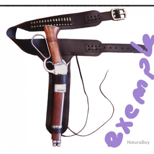 Ceinturon J.R Western avec support 15 balles DENIX pour carabine  levier