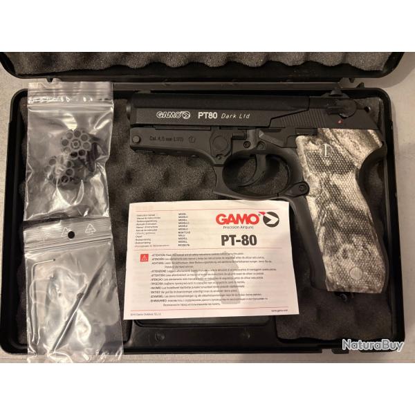Gamo PT80 srie limite Dark CO2 4,5 mm diabolos