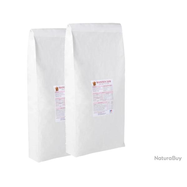 LOT DE 2 PAQUETS de 14 kg de croquettes chien adulte MAINTIEN 25/10
