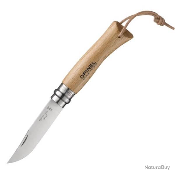 Couteau Opinel N 7 VRI htre + lien Baroudeur 91372