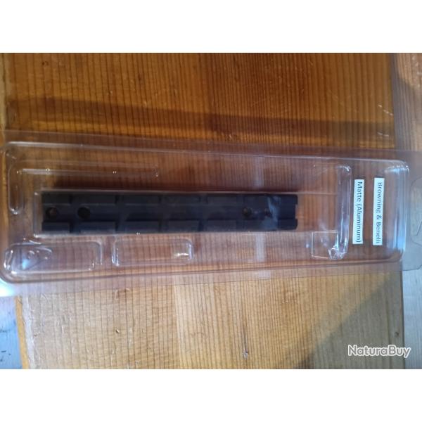 Rail weaver pour Browning BAR ou Benelli Argo aluminium matte fabrication Warne