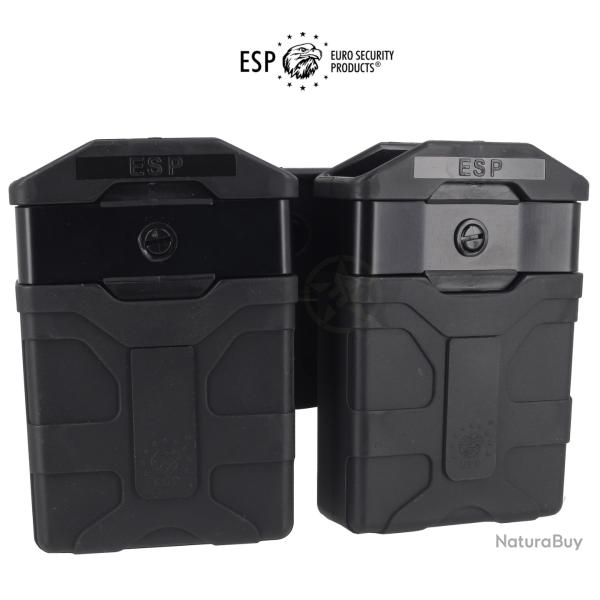 Esp - porte chargeur double pour 5.56mm type AR15 - polym�re - Noir Haute Qualit�