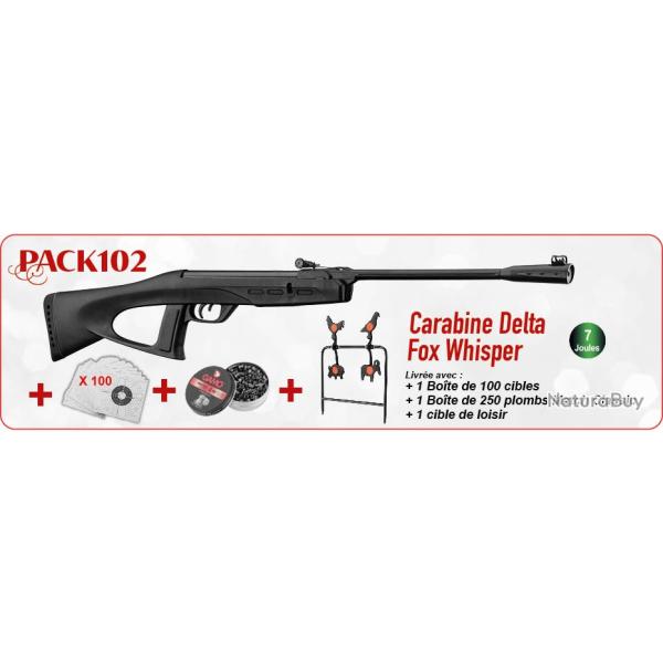 Pack carabine Gamo Delta Fox GT Whisper Nol