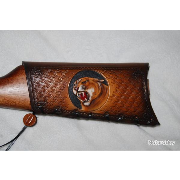 cartouchire de crosse en cuir pour levier sous garde ROSSI M650 CAL 44 magnum - Puma