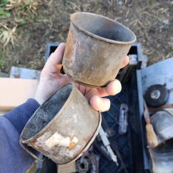 Lot de 2 timbales militaire quart