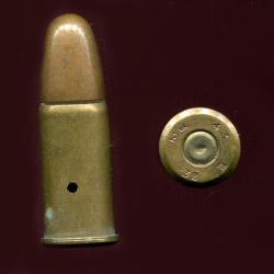 .380 Webley Mk II - Munition des Troupes Autraliennes 39-45 en Europe - marquage : MG 43 38 II