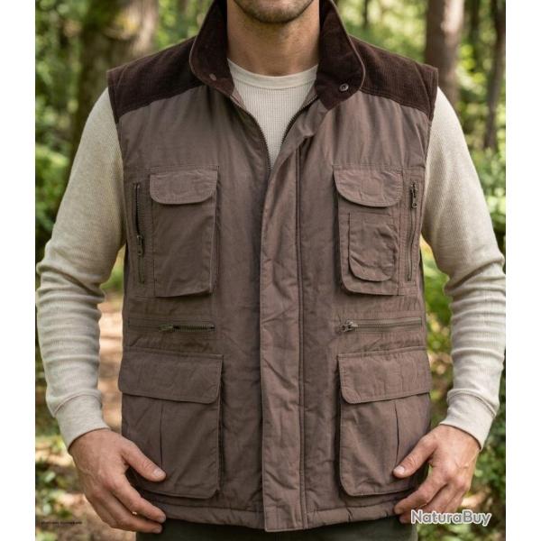 SEDETEX SH1199 Gilet sans manches multi poches marron l alliance parfaite du confort et de la pratic