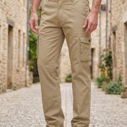 WINCHESTER KARGO3 Pantalon d&eacute;tente beige le confort stretch multipoche