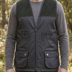 Gilet de Chasse LEDERTYS Classic LY0200 D&eacute;perlant. Carnier PVC et Libert&eacute; de Mouvement
