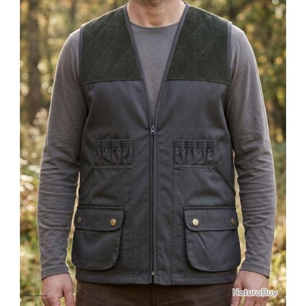 Gilet de Chasse LEDERTYS Classic LY0200 D�perlant. Carnier PVC et Libert� de Mouvement
