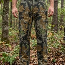 LEDERTYS LY0406 Pantalon de chasse camouflage Forestwood kaki r&eacute;sistance et confort sur le terrain