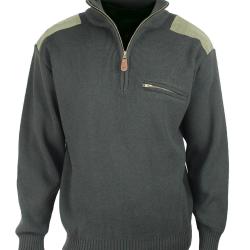 Pull poche zipp&eacute;e et renforts &eacute;paules LY0701 L